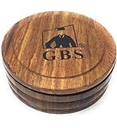 G.B.S - Wood Shaving Mug/Bowl With Lid 3.5" Diameter - Shave Soap Clean With Cover. Enhance Your ...