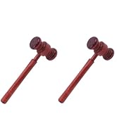 2 Pcs Wooden Courtroom Gavel Brown Handmade Wooden Gavel Auction Gavels Desk Accessories Chairmen...