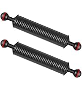 MINIFOCUS 2PCS Carbon Fiber Underwater Float Arm, D40mm, 10", Aquatic Arm, Buoyancy Provided 155g...