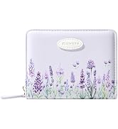 Sunwel Fashion Women Cute Print Wallets with Credit Card Slots ID Window & Zipper Coin Pouch (LAV...