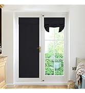 RYB HOME 2 Panels Blackout Curtains Doors - Thermal Insulated Light Block Privacy French Door Sid...