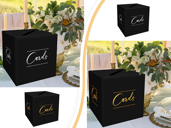 black graduation card box for party black birthday card box holder gift card box for wedding funeral