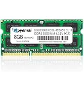 8GB DDR3L-1600 Sodimm PC3L-12800S 2RX8 204pin 1.35V / 1.5V CL11 RAM Memory Module for Intel AMD a...