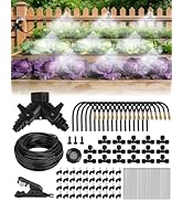 Landtouch 120FT Drip Irrigation System for Garden with 18 Nozzles –360° Adjustable Misting Nozzle...