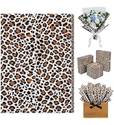 CaliLain 100 Sheets Cheetah Print Tissue Paper; 14 x 20 Inch Leopard Tissue Paper for Wedding, Bi...