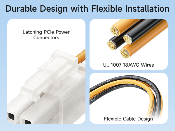 ATX 4-Pin CPU Extension Cable, 8 inches Power Supply Extension Cable, ATX 4-Pin CPU Extension