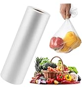 12”×20” Clear Plastic Produce Bags Roll, FungLam Food Storage Bags, Plastic Bags for Bread, Veget...