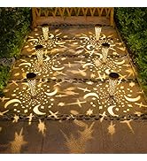 Go2garden Solar Garden Lights Outdoor Decorative Stake Lights Waterproof with Moon Star for Patio...