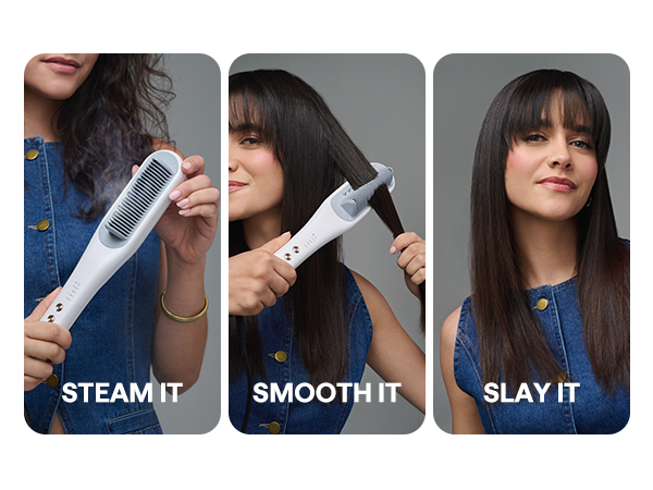 steam straightener brush