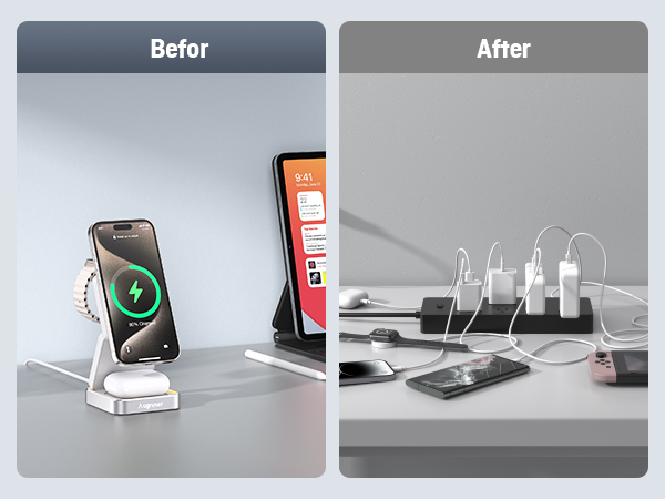 white-wireless charger