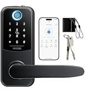 RAFECIEE Smart Keyless Entry Door Lock with Handle, Electronic Keypad Door Lock with Handle - Key...