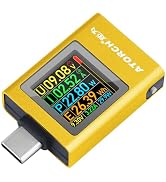 USB C Power Meter USB C Tester, USB Multimeter 4.5-50V 0-12A Two-Way Measurement Gravity Sensor V...