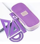 Geometry Set with Pencil Case, Rulers, Protractor. for Student Classroom Supplies and Engineering...