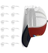 ETOWIFA 12 Pack Hat Organizer Rack for Baseball Caps, Adhesive Hat Holder Floating Display for Wa...