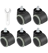 PATIKIL Office Chair Wheels Replacement 2", 5 Pcs Nylon Heavy Duty Office Furniture Casters Wheel...