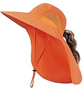 Outdoor Sun Hat for Men with 50+ UPF Protection Safari Cap Wide Brim Fishing Hat with Neck Flap, ...
