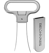 Belwares Ah So Wine Opener - Stainless Steel 2 Prong Cork Puller for Fragile Corks, Vintage Cork ...