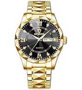 Gosasa Luxury Men's and Women's Business Diamond Stainless Steel Waterproof Roman Numeral Analog ...