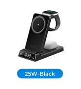 3 in 1 Charging Station for Apple, 25W Travel Wireless Charger with Clock | ELECDOV Magnetic Char...