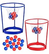 2 Pack Head Hoop Basketball Party Game for Kids and Adults Carnival Game Adjustable Basket Net He...