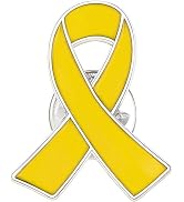 Yellow Bring Them Home Pin, Metal Ribbon Pin Hostage Support Campaign Mental Health Awareness Cha...