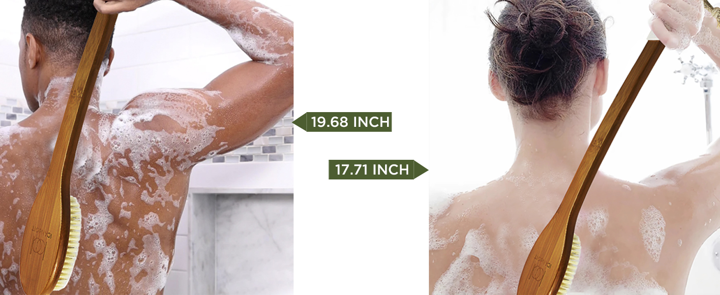 icandoit long handle shower brush with pumice stone