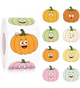 Alynta Fall Thanksgiving Pumpkin Sticker 1000Pcs 1.5 Inch Halloween Sticker | 2 Rolls Small Pumpk...