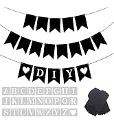 YUNSHANGMO DIY Black Custom Banner Kit, Funny Customize Your Party Banner Signs, Custom Text/Phra...