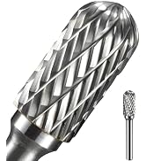 Sworker 1Pc 1/4 Carbide Burr Set 1/4" Shank Head Dia 1/2" Dome-End Cylinder Die Grinder Bits Rota...