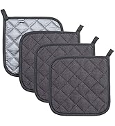 Joyhalo 4 Pack Pot Holders for Kitchen Heat Resistant Clearance Pot Holders Sets Oven Hot Pads Te...