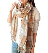 Loritta Womens Scarf Fashion Long Plaid Shawls Wraps Big Grid Winter Warm Lattice Large Scarves G...