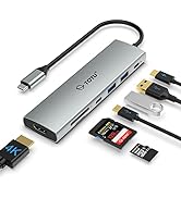 USB C Hub, Docking Station, TOTU 7-in-1 Type C Hub with 4K HDMI Port, 2 USB 3.0 Ports, 1 USB C 3....