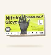 SUPER+ HEAVY DUTY Nitrile Gloves 8 Mil Diamond Texture Disposable Chemical Resistant Powder &Late...
