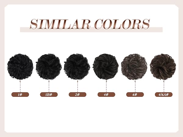 Black shades of bun hair piece