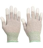 ThxToms ESD Anti Static Gloves, High Resistance Carbon Fiber Computer gloves, Large 1 Pair