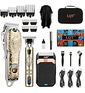 LQT Hair Clippers Set for Men, Hair Clipper Trimmer with LED Display, Professional Cordless Hair ...