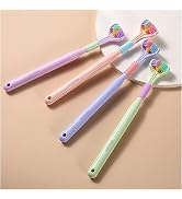 WNHNO 2 Pcs Random Color Three-Sided Soft Hair Toothbrush, Effective Wrap-Around Design, Deeply a...