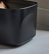 Sonder Los Angeles, Modern Bamboo Fiber (Black) Bread Box for Kitchen Countertop with Reversible ...