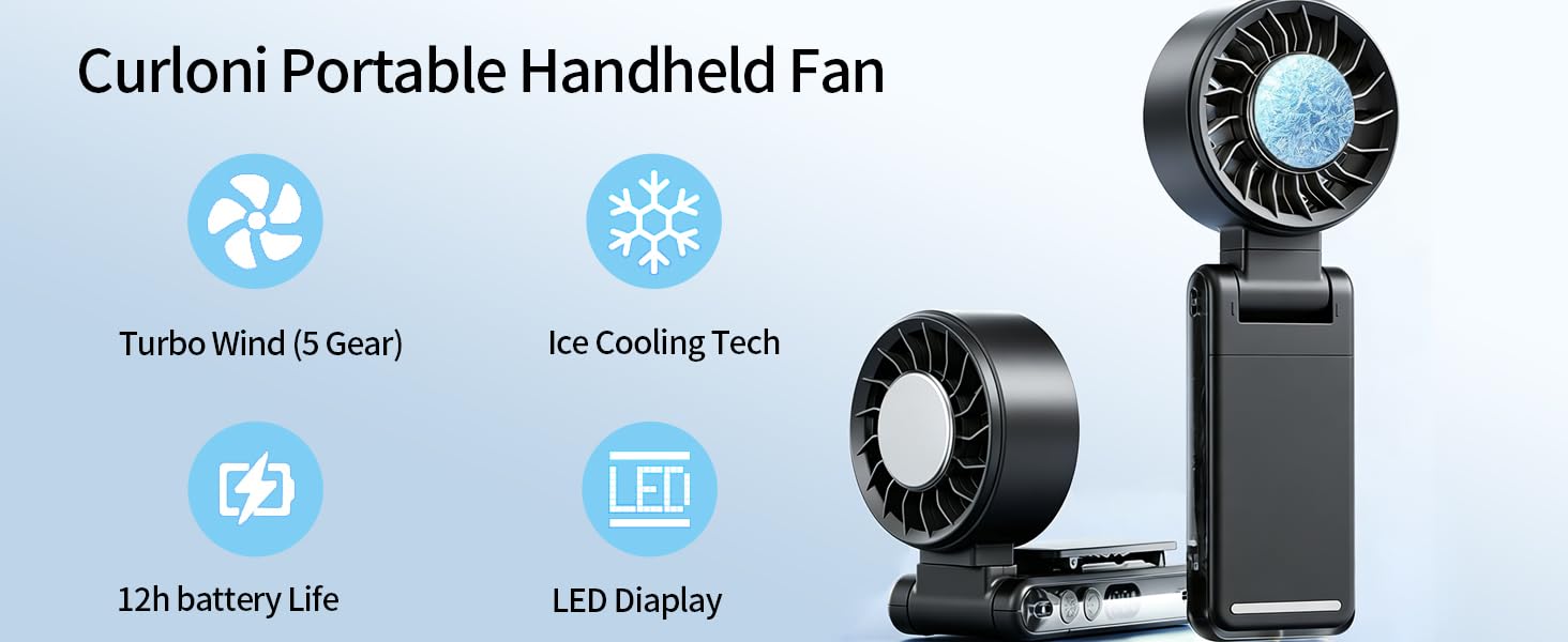 Curloni Portable Handheld Fan