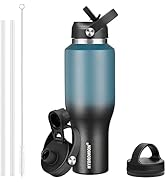 HYDROWION Insulated Water Bottles, Water Bottle fits in Car Cup Holder (Cold 48 hrs, Hot 24 hrs) ...
