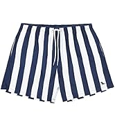 Dock & Bay Striped Swim Shorts for Men - Whitsunday Blue, Extra Large (37-39) - Beach, Pool, Travel