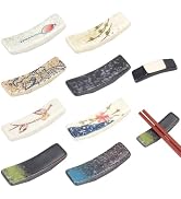 beinkmake 8Pcs Japanese Chopstick Rest Ceramic Chopstick Holder for Dinner Spoons Forks Paint Bru...