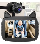 HD 1080P Baby Car Camera: Clear Night Vision for Road Trips & Solo Driving | 3-Min Easy Install f...