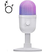 USB Microphone for PC - Computer Gaming Mic with RGB Lighting for PS4&5,Dual Audio Mixing,Mute,He...