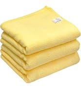Simple Houseware 3-Pack Microfiber Cleaning Towels, Heavy-Duty & Reusable Cloths for Home, Kitche...