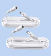 ANLINK 2 Pack 16.4ft 5M DC Power Extension Cable, 2PCS DC 12V Power Adapter Extension Cord 5.5mm ...