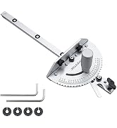 POWERTEC 71142 Universal Table Saw Miter Gauge Assembly/Miter Gauge with 27 Angle Stops