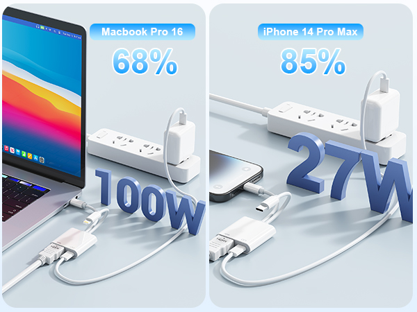 USB-C & Lightning to HDMI Adapter for iPhone