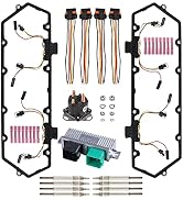 FGJQEFG Injector Glow Plug Harnesses + Valve Cover Gaskets + Relay Solenoid + Controller Compatib...