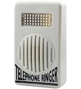 White Telephone Ringer Amplifier Bell Extra-Loud Telephone/Phone Ringer Use Safety Small in Size ...